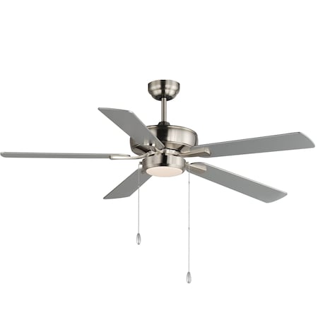Maxim Lighting 52'' Super-Max Fan w/ LED Light Kit - Nickel, Satin Nickel 88937SN